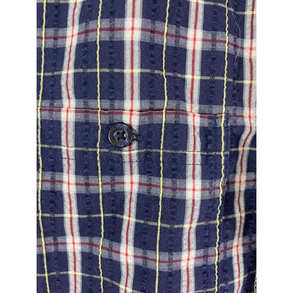 Patagonia Button up Shirt Men's Small Short Sleeve Blue Red Yellow Plaid - Picture 5 of 5